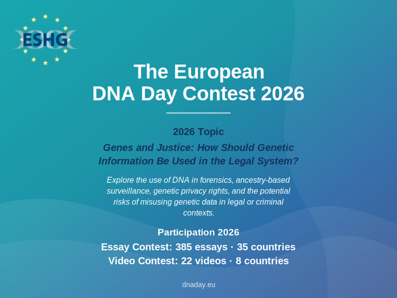 Vencedores DNA Day 2026 - Concurso ESHG Genética Humana